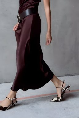 Cow Print Pointed-Toe Kitten Heel