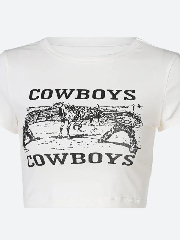 Cowboys Crop Tee