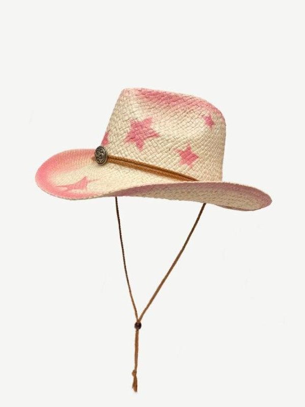 Cowgirl Adjustable Woven Straw Hat