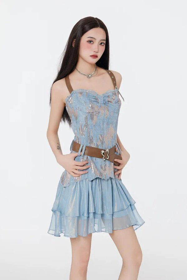 Cowgirl Off Shoulder Mini Dress