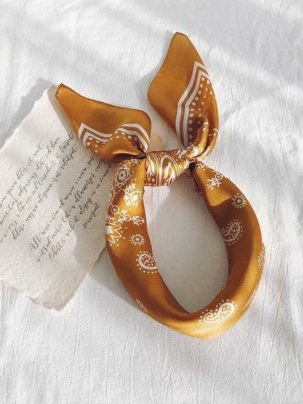 Cowgirl Satin Paisley Bandana