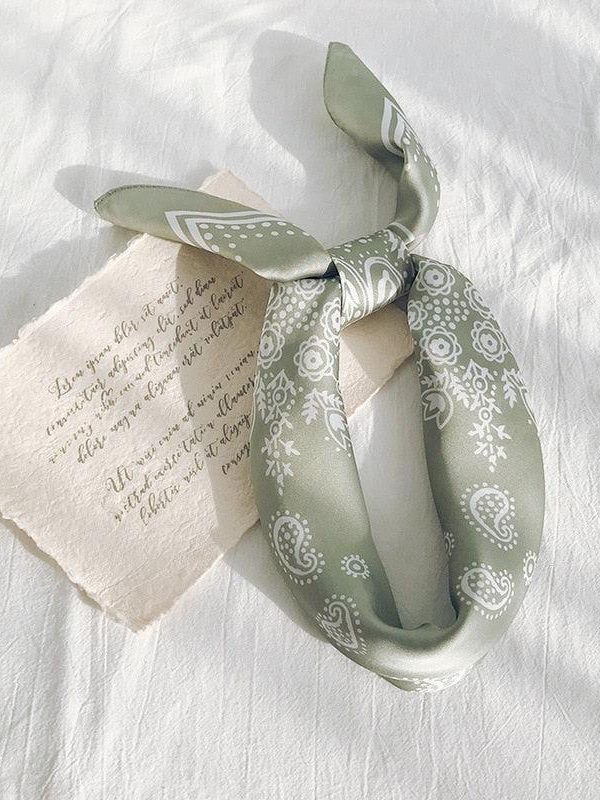 Cowgirl Satin Paisley Bandana