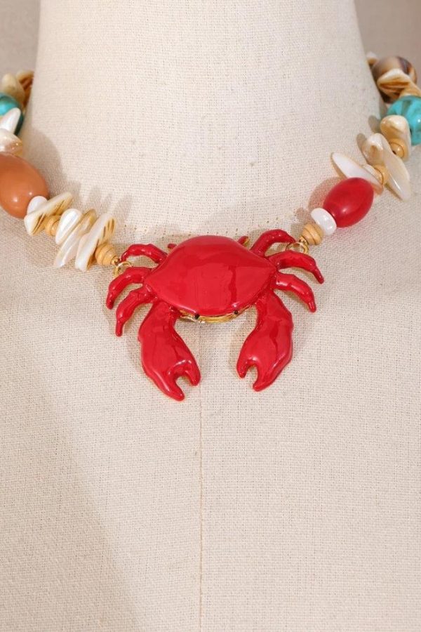 Crab Beaded Necklace