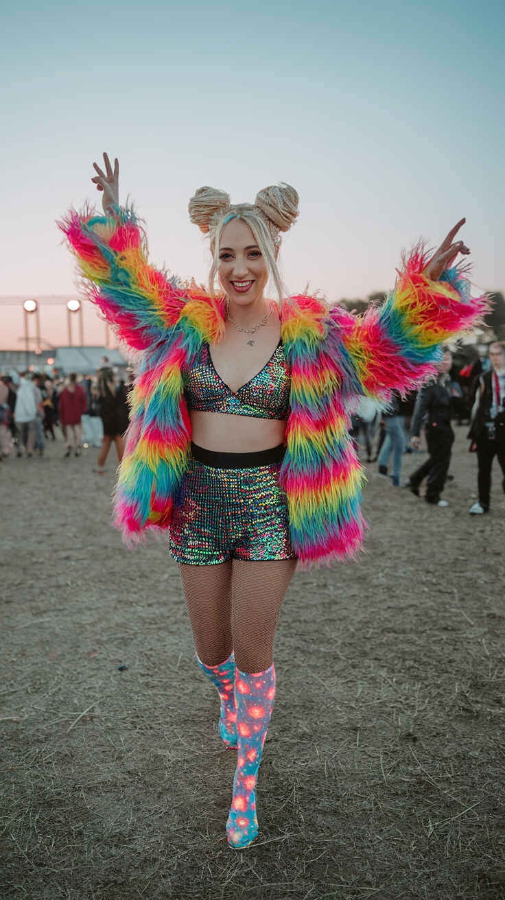 Bold and Crazy Festival Outfits to Stand Out outfit idea