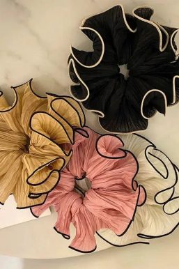 Crinkle Chiffon Scrunchies