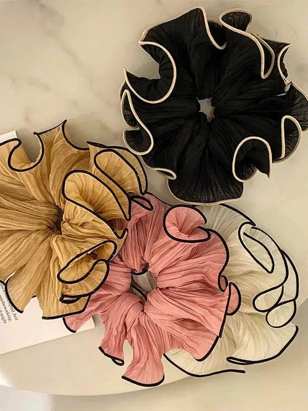 Crinkle Chiffon Scrunchies