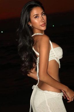 Crochet Crop Top & Maxi Skirt Two Piece Set