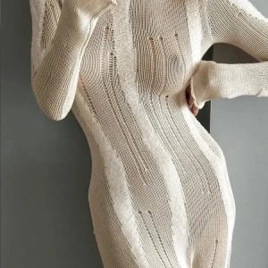 Crochet Distressed Maxi Dress