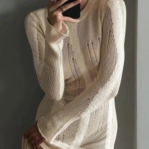 Crochet Distressed Maxi Dress