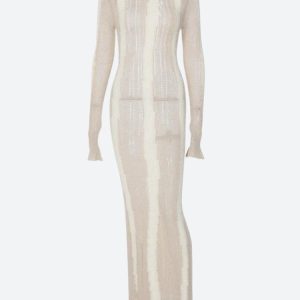 Crochet Distressed Maxi Dress