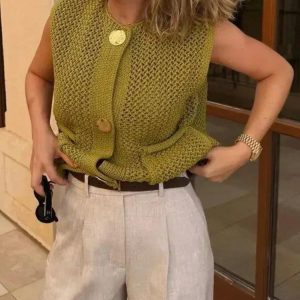 Crochet Sleeveless Cardigan
