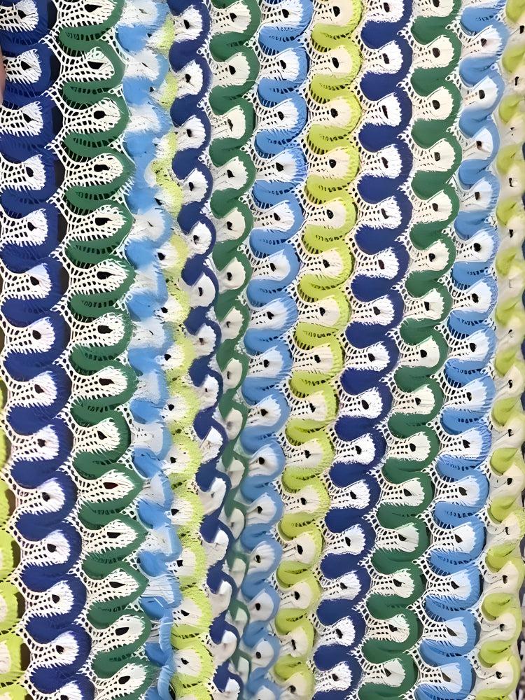 Crochet Striped Plunge Neck Maxi Dress Crochet Striped Plunge Neck Maxi Dress