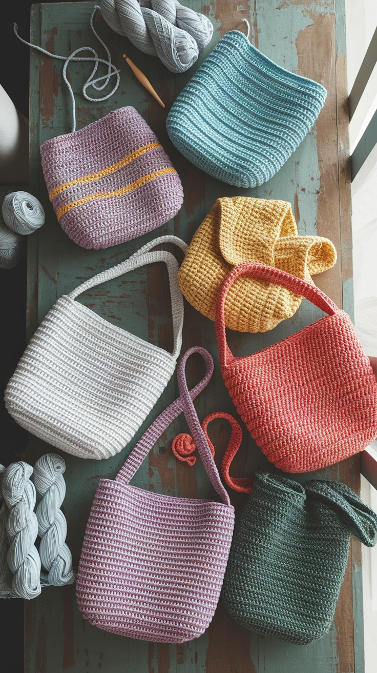 Free Patterns for Adorable Crochet Shoulder Bags outfit idea