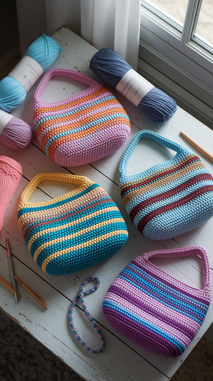 Easy Crochet Shoulder Bags Pattern for Beginners outfit idea