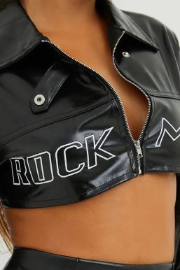 Cropped Biker Jacket