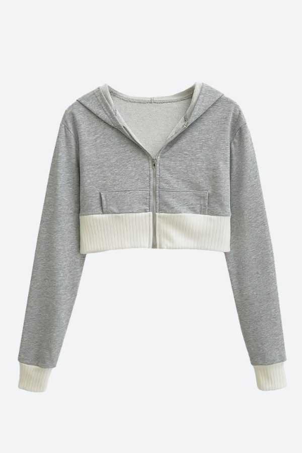 Cropped Hoodie & Mini Skirt Two Piece Set