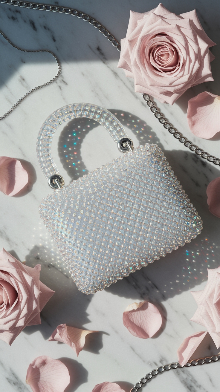 Elegant Crystal Bags Handbags for a Night Out outfit idea