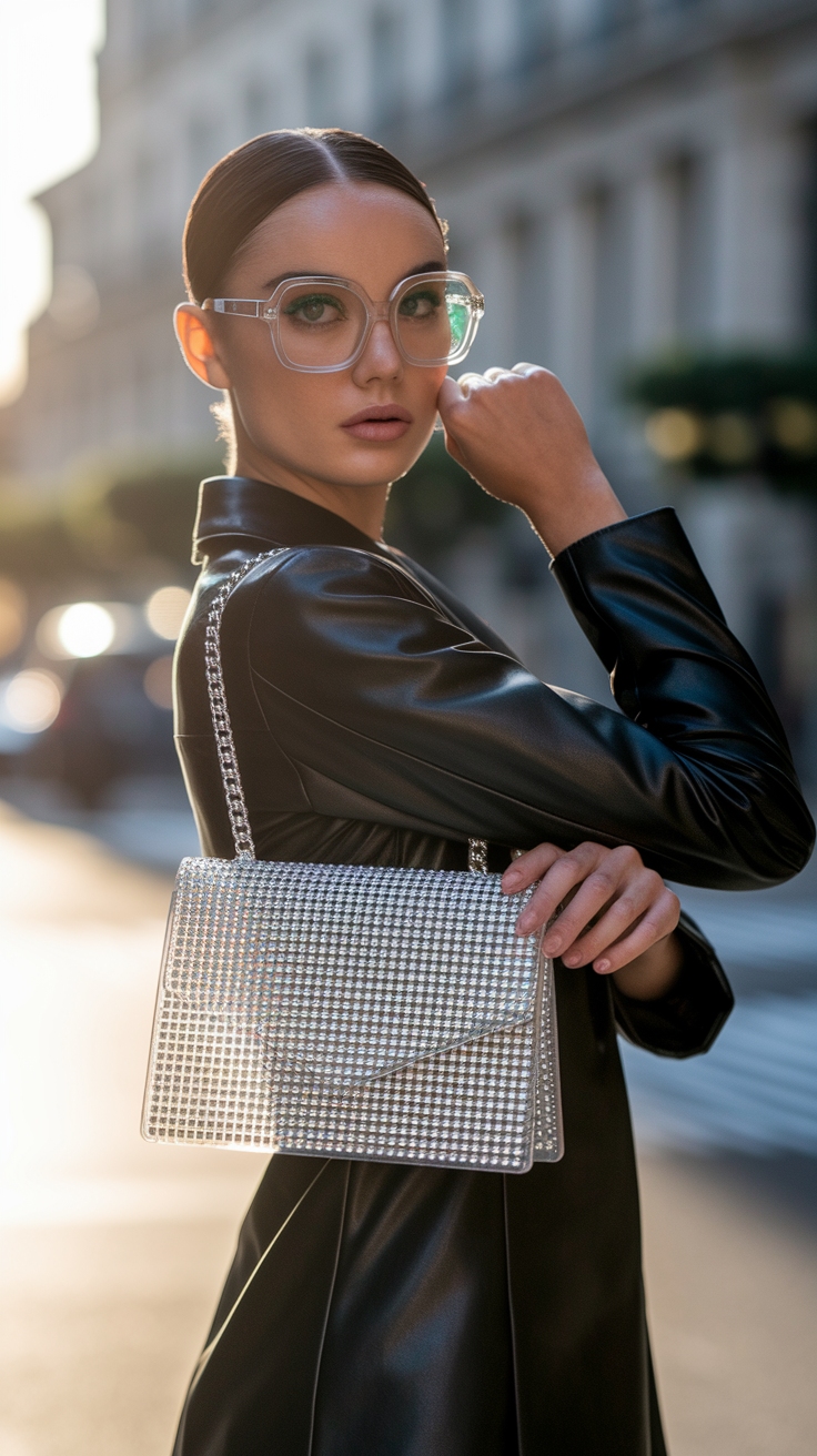 Shimmer and Shine with Crystal Bags This Season outfit idea