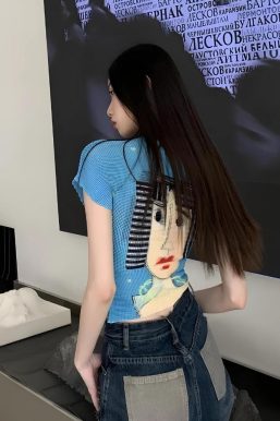 Cubist Woman Turtle Neck Top