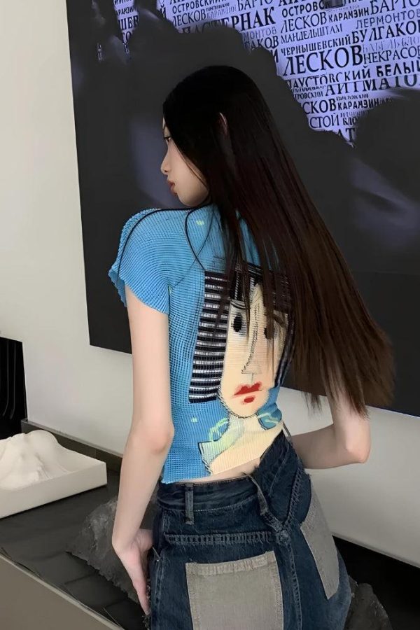 Cubist Woman Turtle Neck Top