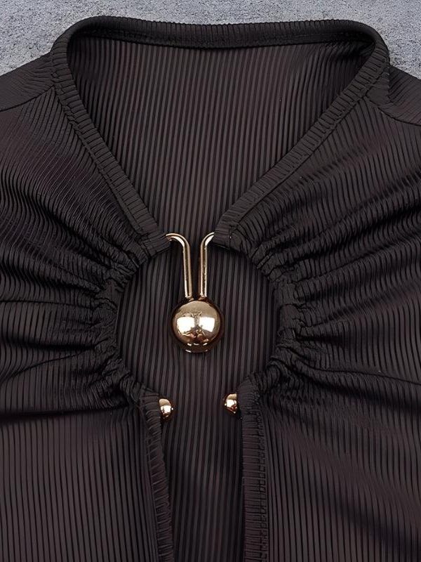 Cut Out Open Front Bodysuit