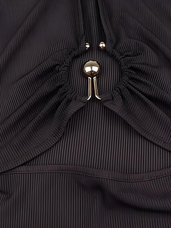 Cut Out Open Front Bodysuit