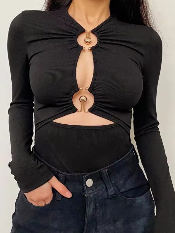 Cut Out Open Front Bodysuit
