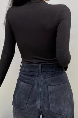 Cut Out Open Front Bodysuit