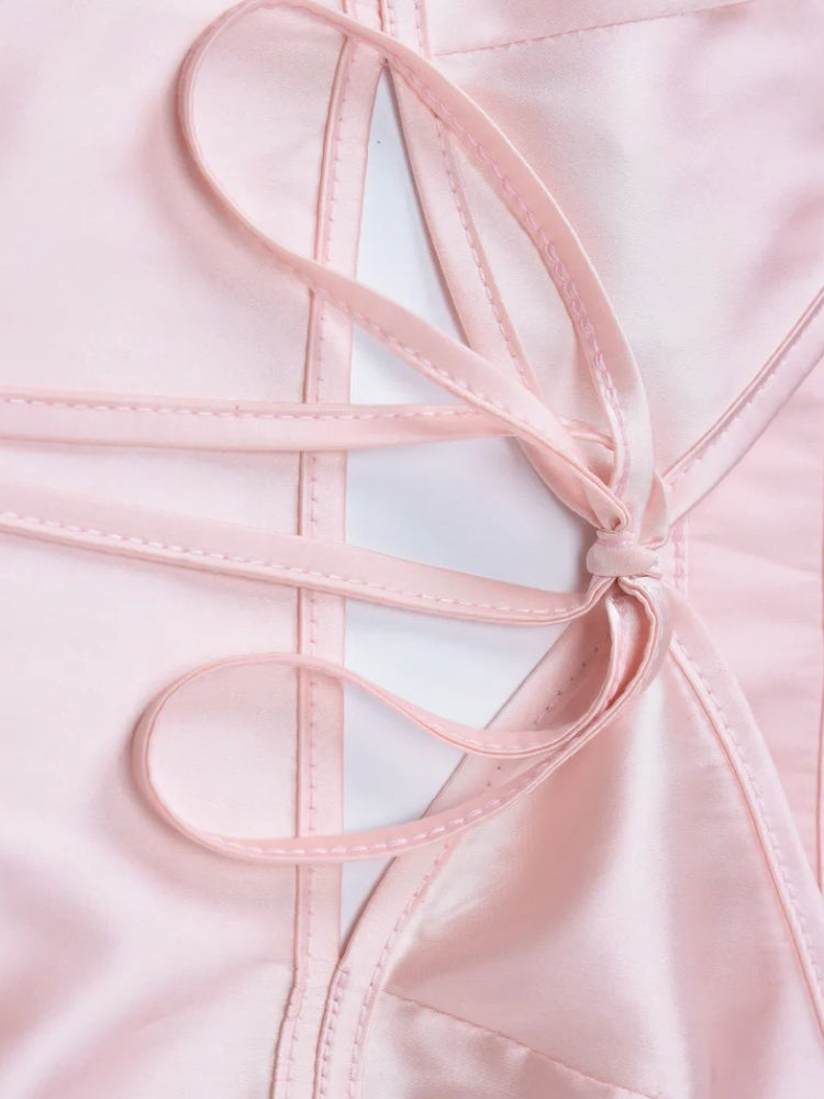 Cut Out Satin Maxi Dress Cut Out Satin Maxi Dress