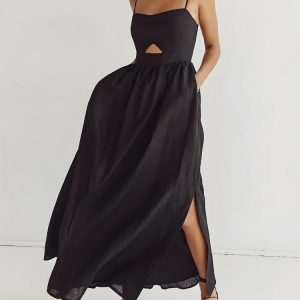 Cut Out Slit Maxi Dress