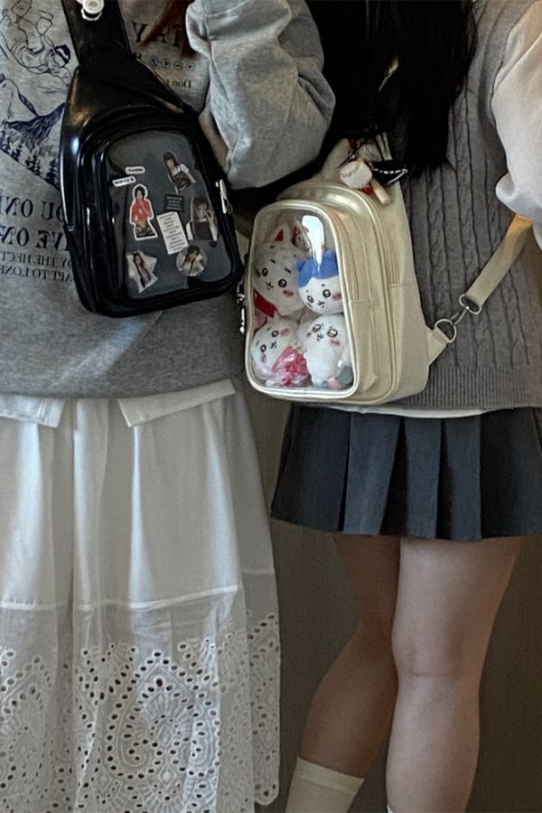 Cute 20cm Doll Ita Bag Transparent Chest Bag
