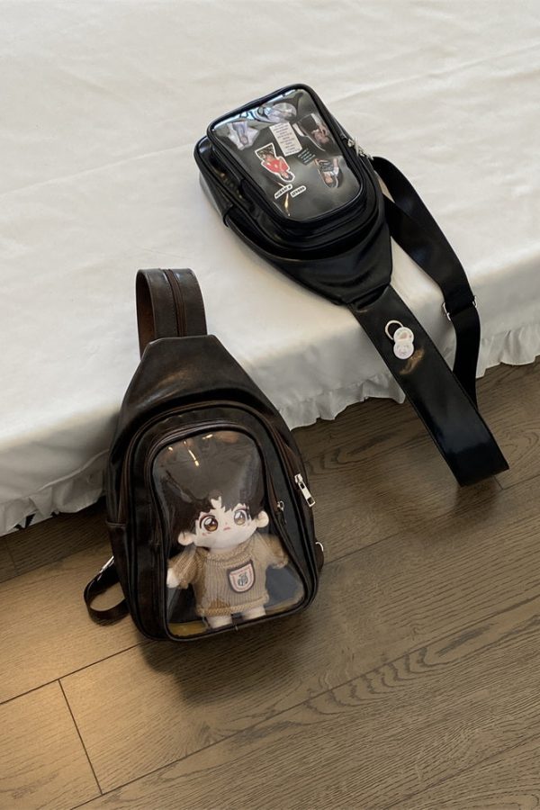 Cute 20cm Doll Ita Bag Transparent Chest Bag