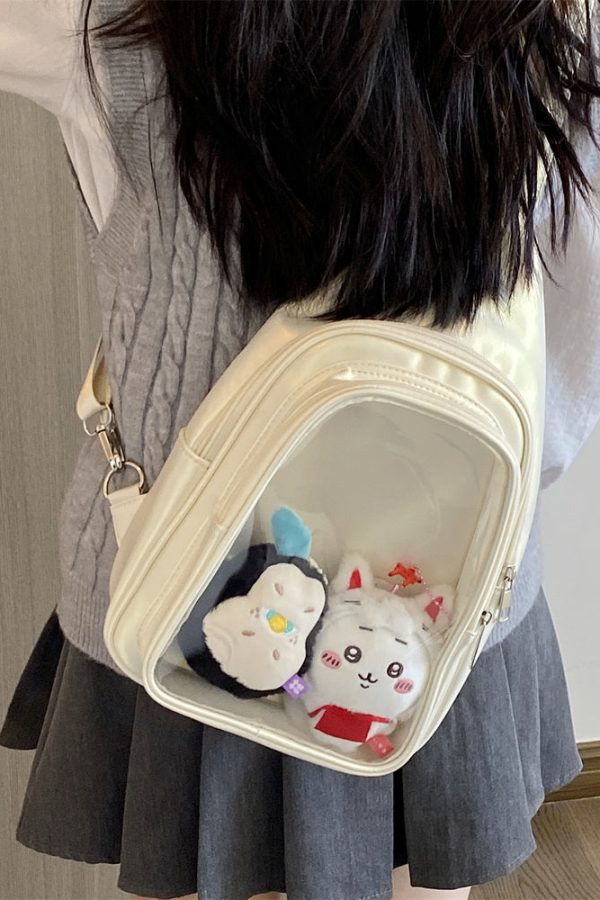 Cute 20cm Doll Ita Bag Transparent Chest Bag