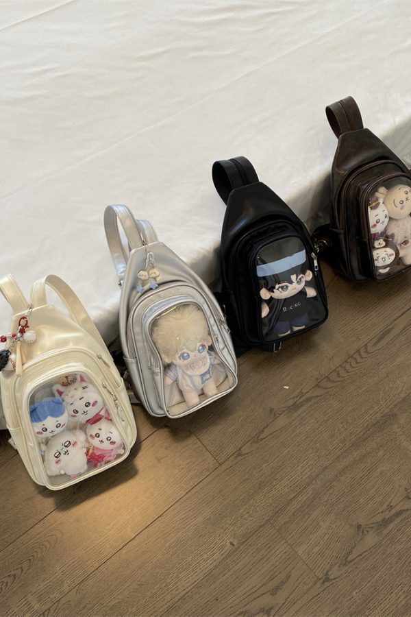 Cute 20cm Doll Ita Bag Transparent Chest Bag