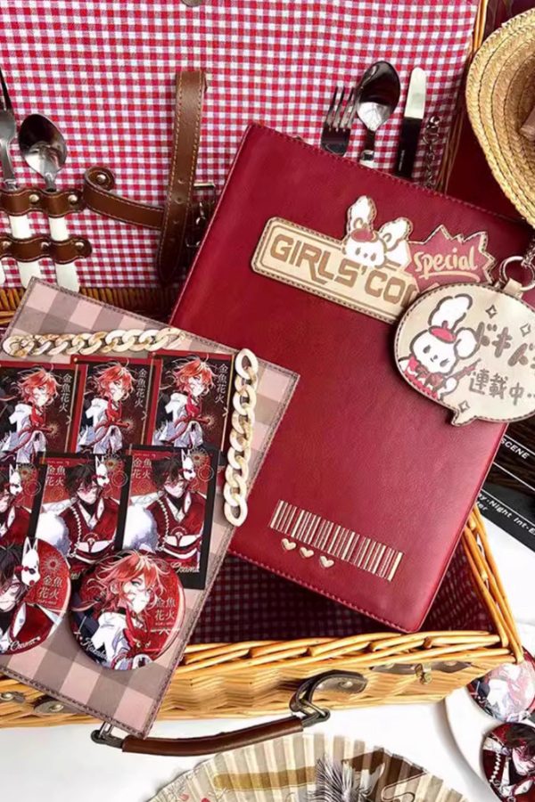 Cute Comic-Style Book Ita Bag with Crossbody and Backpack Design