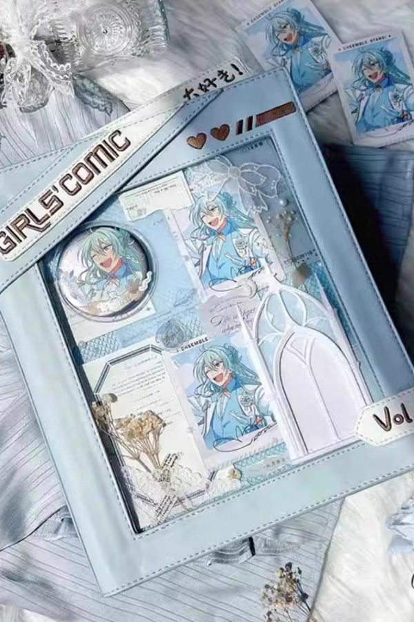 Cute Comic-Style Book Ita Bag with Crossbody and Backpack Design