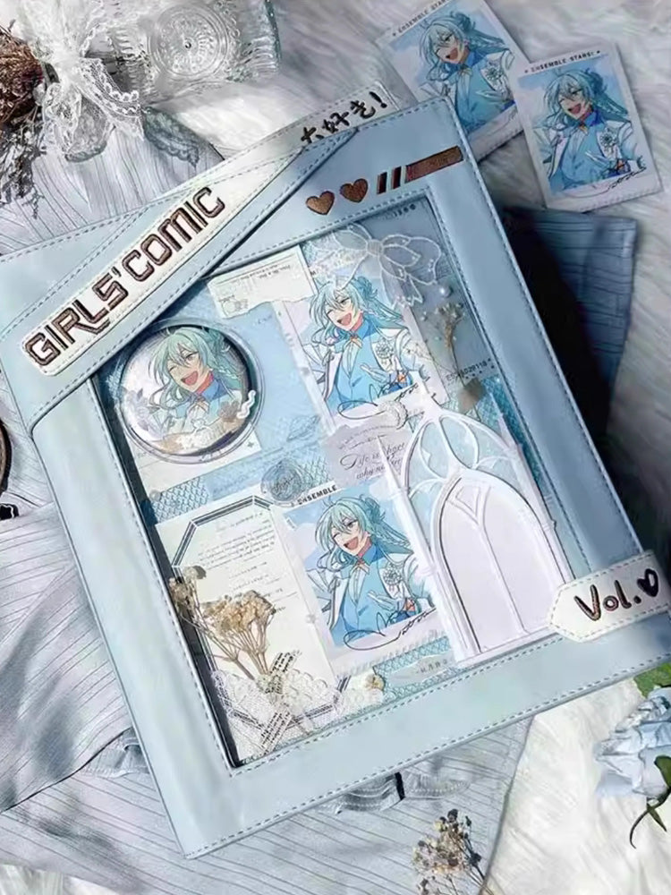 Cute Comic-Style Book Ita Bag with Crossbody and Backpack Design