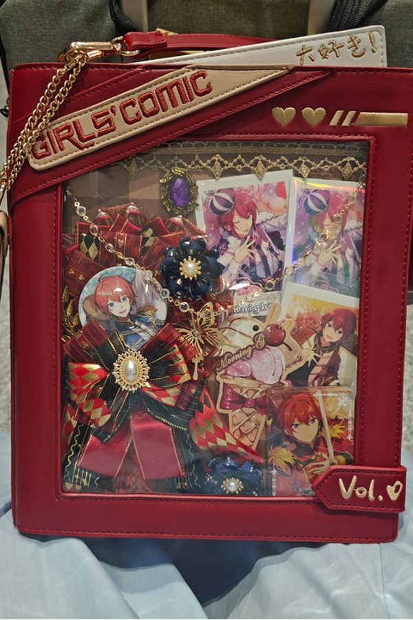 Cute Comic-Style Book Ita Bag with Crossbody and Backpack Design