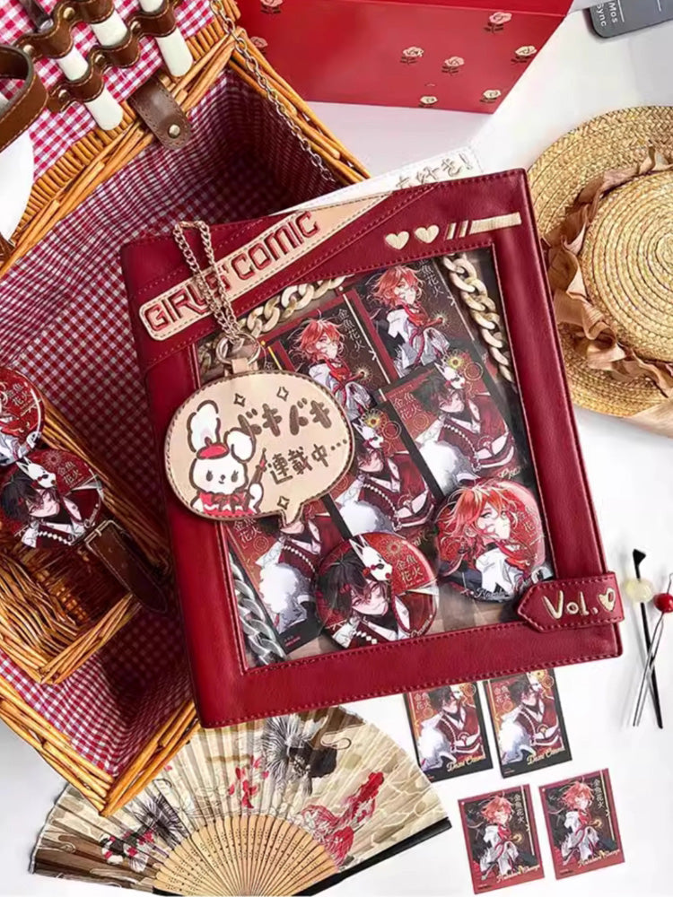 Cute Comic-Style Book Ita Bag with Crossbody and Backpack Design