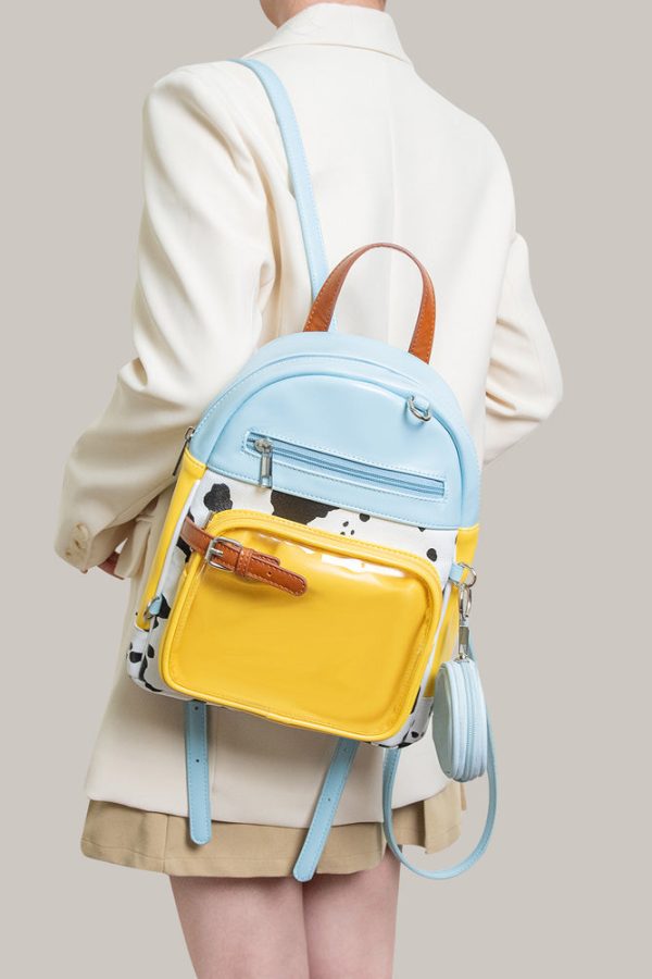 Cute Cow Print Ita Bag Backpack with Charm