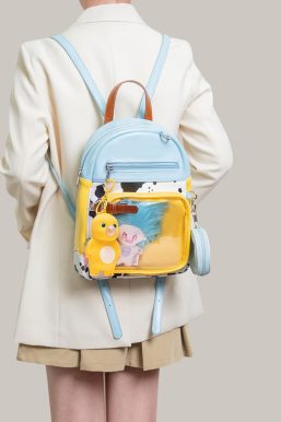 Cute Cow Print Ita Bag Backpack with Charm