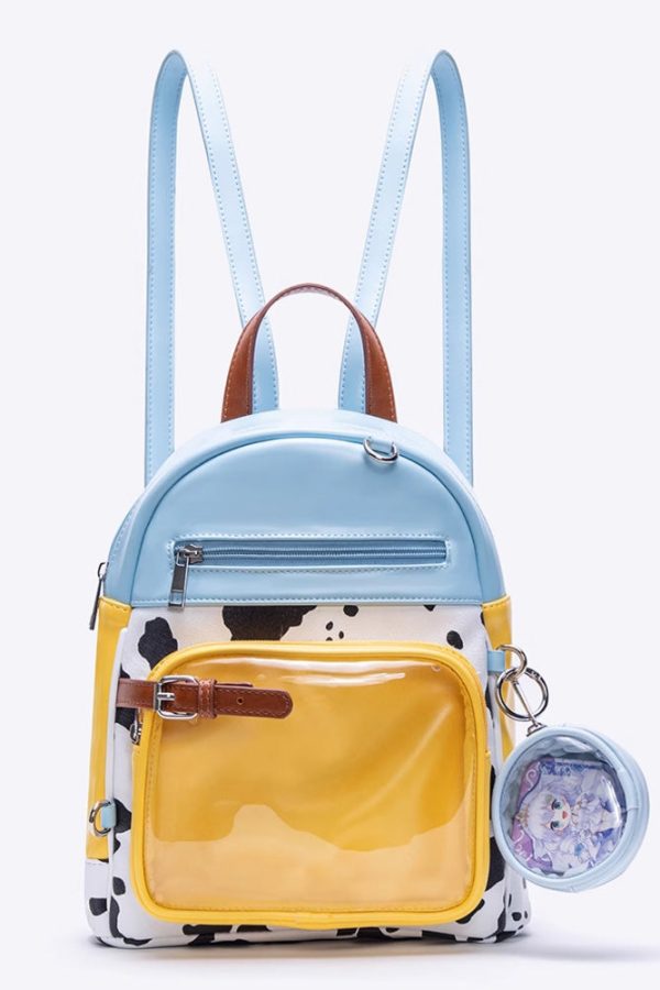 Cute Cow Print Ita Bag Backpack with Charm