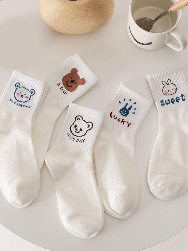 Cute Kawaii Patterned Socks 5 Pairs