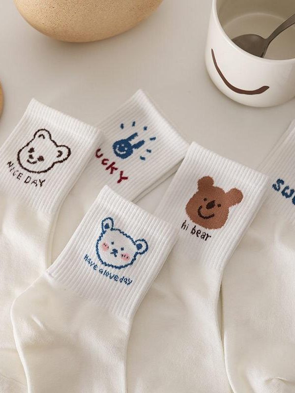 Cute Kawaii Patterned Socks 5 Pairs