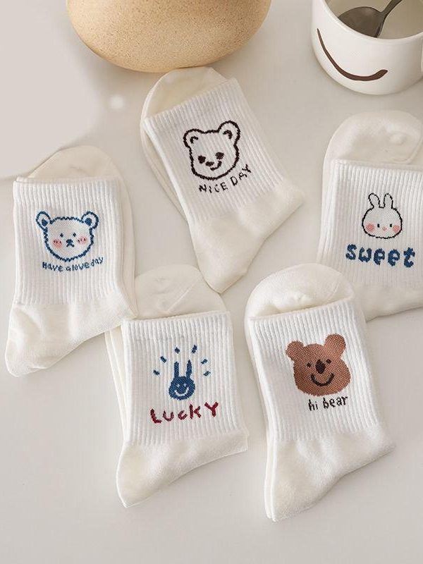 Cute Kawaii Patterned Socks 5 Pairs