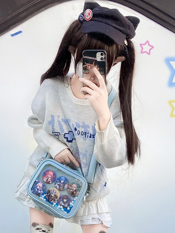 Cute Mini Small Square Pin Ita Bag