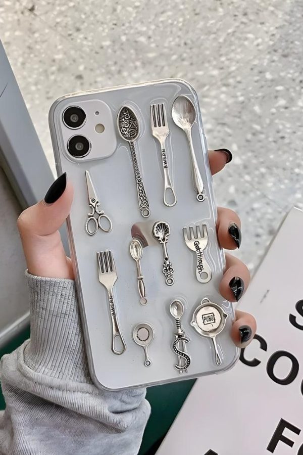 Cutlery Set Clear Phone Case