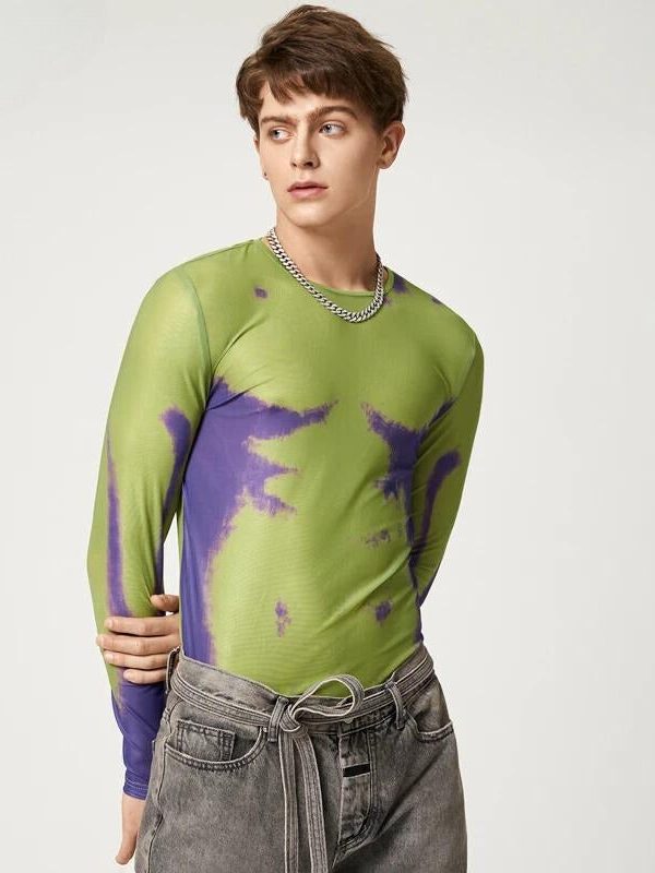 Cyberpunk Abstract Painting Mesh Top