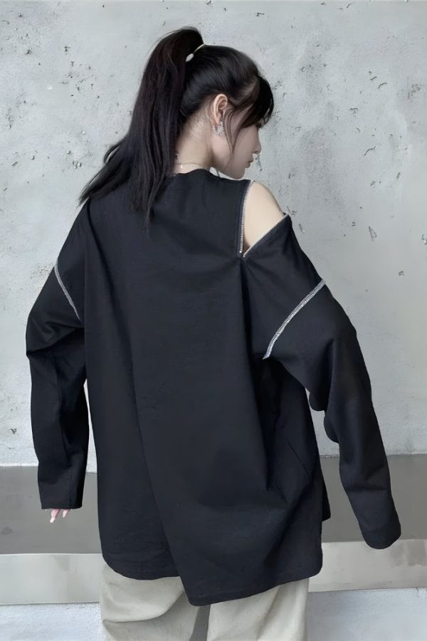 Cyberpunk Cross Zip-Up Top