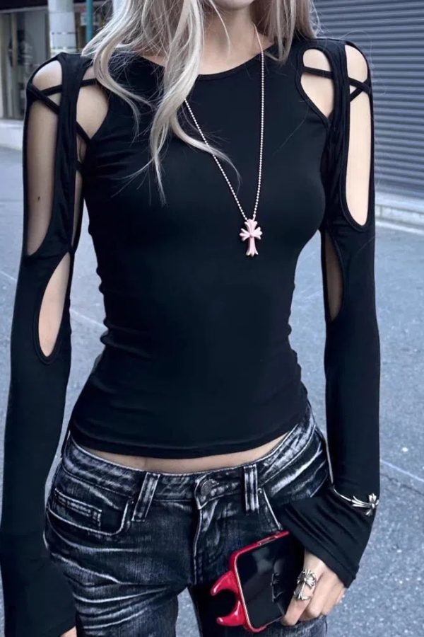 Cyberpunk Cut Out Top